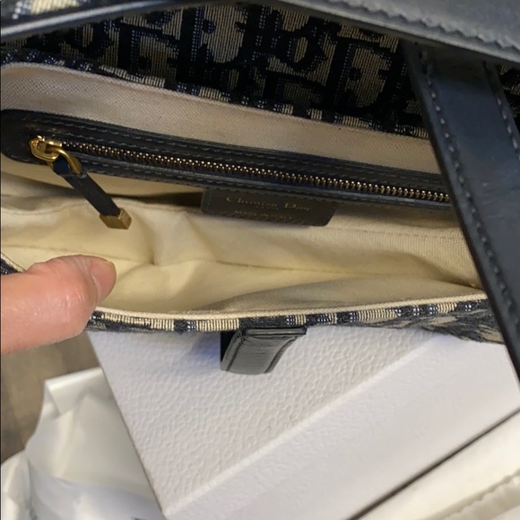 SOLD Christian Dior 2018 Oblique Saddle Bag Blue - Picture 6 of 8